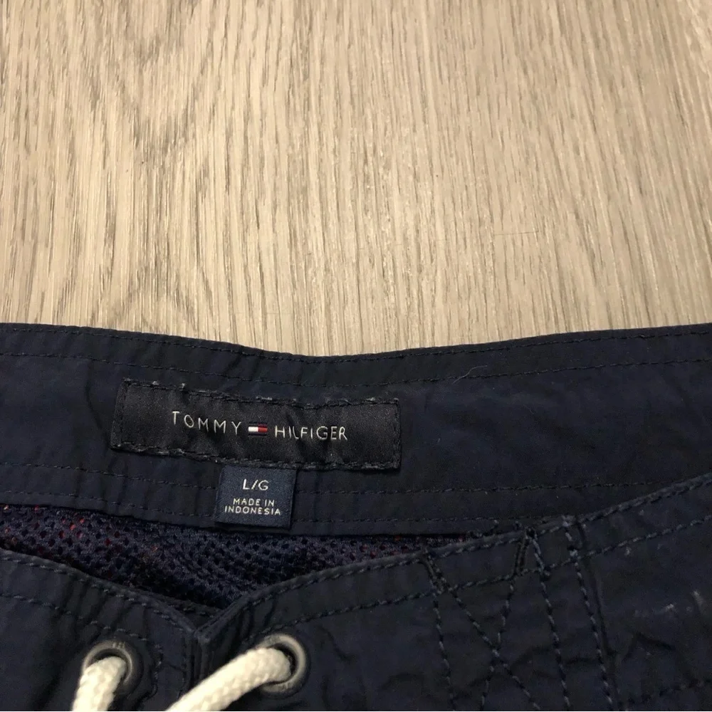 Tommy Hilfiger‎ Blue Red Plaid Men's Bathing Suit Large